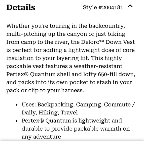 Mountain Hardwear Deloro Down Vest (Black) - Picture 5 of 12